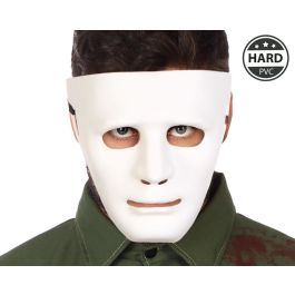 Máscara blanca de PVC para disfraz de asesino o personaje de terror – Ideal Halloween o pasajes del terror Precio: 0.79000053. SKU: S1130472