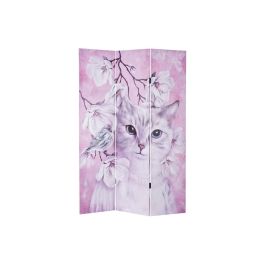 Biombo DKD Home Decor Gato Lienzo 120 x 2,5 x 180 cm Pino Precio: 63.89000013. SKU: S3033587