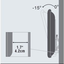 Vivolink Soporte de Pared Pro con Inclinación, VESA 600x400, 65 kg, para Pantallas 40"-65" con Bloqueo Antirrobo