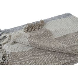 DKD Home Decor Plaid Multicolor Rayas Algodon Polyester 200 x 150 cm (4 Unidades)