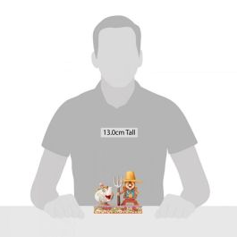 Enesco Figura Disney La Bella y la Bestia - Cogsworth y la Sra. Potts en Resina Pintada a Mano