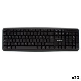 Teclado Nilox Negro Qwerty Español (20 Unidades) Precio: 75.4435. SKU: B1GZPJFPLG