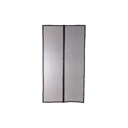 Mosquitera de cortina magnética anti-insectos para puertas, Poliéster negro, H220 x L100 cm, malla apretada con cierre magnético.
