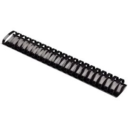 Canutillo Q-Connect Ovalado 51 mm Plastico Negro Capacidad 490 Hojas Caja De 10 Unidades