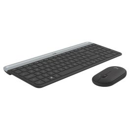 Logitech MK470 Combo Teclado y Ratón Inalámbricos Ultra-Finos y Silenciosos para Trabajo Ultra-Silencioso con Receptor USB 2.4 GHz