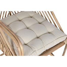 DKD Home Decor Silla Tropical Balinesa de Ratán y Bambú Natural Beige - 87 cm Alto, 61 cm Largo, 58 cm Ancho, Asiento 45 cm