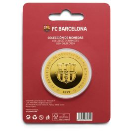 FC Barcelona Moneda Conmemorativa Oficial Spotify Camp Nou Aleación de Zinc Acabado Dorado 4cm Caja Coleccionista