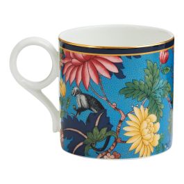 Wedgwood Taza Wonderlust 280 Ml Sapphire Garden (4 Unidades) Con Franjas de Oro de 22 Quilates