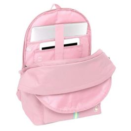 El Ganso Basics Mochila Doble para Portátil 15,6" + USB, Rosa, 31x44x18 cm