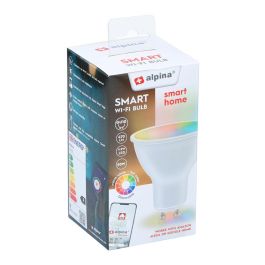 Alpina Bombilla Inteligente RGB GU10 4,9W 470lm 2700-6500K Full Colors WiFi Compatible Alexa Google Home