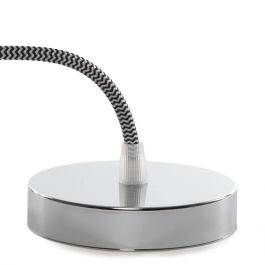 Lámpara Colgante E27 con Cable de Tela, 1000mm, Rosetón Metálico, SC-MPL014