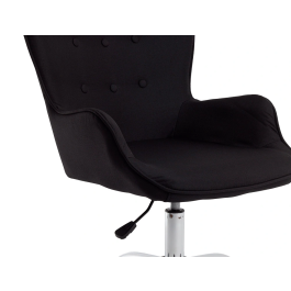 Q-connect Silla de Escritorio Mes Sina con Base Metálica, Altura Máx 960mm, Ancho 570mm, Prof. 620mm, Ruedas Premium, Color Negro