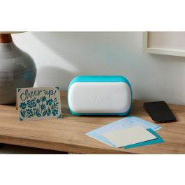 Cricut Joy 2007992 - Máquina de corte electrónica, compatible con Android, iOS, Windows y Mac, corte máximo 11.4 cm x 16.5 cm, Bluetooth, azul y blanco