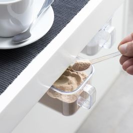 Pack Set de 3 Soportes Adhesivos para Tapas de Cocina y Organizador de Especias Adhesivo y Divisible y Recipientes de Cocina Adh