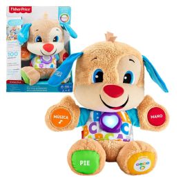 Fisher-Price Fpm53 Perrito Primeros Descubrimientos Juguete Interactivo Aprende Palabras Colores Formas Partes Cuerpo Tecnología Inteligente 3 Niveles +6m