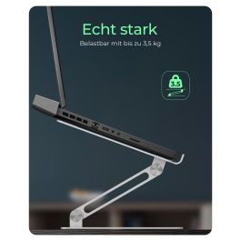 ICY BOX IB-NH300 Soporte para Ordenador Portátil hasta 17" Plata Aluminio