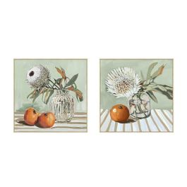 DKD Home Decor Cuadro Decorativo de Pared Cottage con Diseño de Frutas Lienzo Verde Amarillo 83x83 cm (2 Unidades) Precio: 90.49999948. SKU: B1BMN25M3G