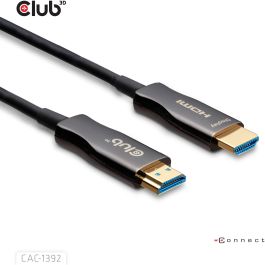Club 3D CAC-1392 Cable HDMI 2.1 Activo Óptico 8K60Hz UHD HDR eARC 48Gbps Doble Conector A Macho Derecho 30 Metros Negro