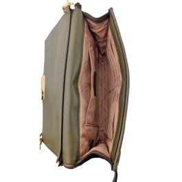 Bolso Mujer Michael Kors Serena Verde 25 x 15 x 4 cm Bolso Mujer Michael Kors Serena Verde 25 x 15 x 4 cm