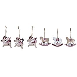 Decoracion Colgante Navidad Fantasia DKD Home Decor Rosa Natural 8.2 x 1.5 x 21 cm Set de 3 (2 Unidades) Precio: 3.88999996. SKU: B157WN64RH