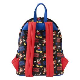 Loungefly Mochila Mickey and Friends Classic Disney Piel Vegana 26cm con Tirantes Ajustables y Bolsillo Frontal