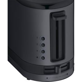 WMF 0414120071 Tostador de ranura larga KITCHENminis 900W Negro con 7 niveles, funciones de descongelar y recalentar