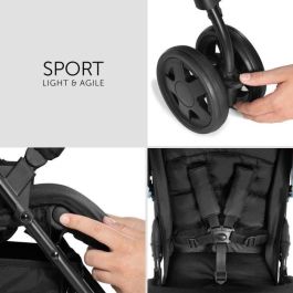 Hauck Cochecito de caña Sport Azul - Silla de paseo ligera, compacta, plegable y reclinable para bebé