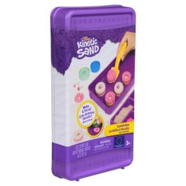 Kinetic Sand Bandeja De Cookies 6071549 Caja de Galletas con 227g de Arena Mágica, Moldes y Espátula para Niños