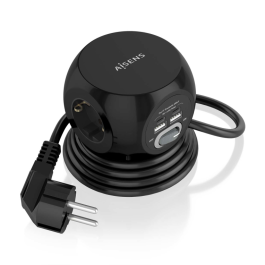 AISENS - REGLETA DE ENCHUFES SOBREMESA MULTIFUNCION CON 3 TOMAS + 2xUSB-C, 2xUSB-A, 1.4M, NEGRO Precio: 14.49999991. SKU: B1DG5FEM2C
