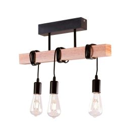 Lámpara Colgante Bianca SKD-P6000-3 de Madera y Metal, Diseño Nórdico Moderno para Comedor, Dormitorio o Salón, E27 LED Precio: 33.4999995. SKU: B1BDE83DK9