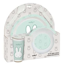 Set De Platos Cubiertos Y Vaso Safta Miffy Menta 260x260x90 mm Set De Platos Cubiertos Y Vaso Safta Miffy Menta 260x260x90 mm