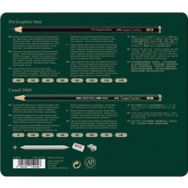 FABER-CASTELL Set Pitt Graphite Matt & Castell 9000 para Dibujo Artístico Profesional