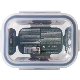 Santa Clara Fiambrera Rectangular Tapa Hermética 375cc 14.5x11 cm Clara (12 Unidades)