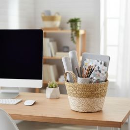 Privilege Cesta Cónica Seagrass con Asas 20 cm (24 Unidades)