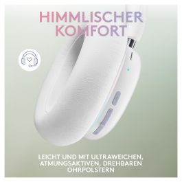 Logitech G735 Auriculares Inalámbricos Bluetooth y Lightspeed, Diadema para Gaming, Color Blanco Mist