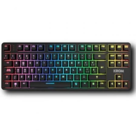 Krom NXKROMKERNELPROSP Teclado Gaming Mecánico Inalámbrico TKL Hot Swap RGB, Triple Conexión USB, Bluetooth y 2.4 GHz