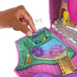 Mattel Hyd96 Cofre Unicornio Partilandia Polly Pocket Conjunto de Juego 35 Aniversario con 2 Muñecas, 25 Accesorios y Sorpresas Reutilizables