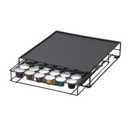 DKD Home Decor Soporte Dispensador Organizador de Cápsulas Nespresso para 48 de Metal Negro, 32x28.7x7 cm para Cocina Precio: 16.50000044. SKU: S3041251