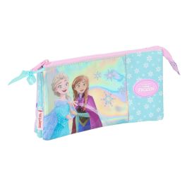Portatodo Triple Frozen Cool days Violeta Azul cielo 22 x 12 x 3 cm Precio: 6.50000021. SKU: B19CNY99NG