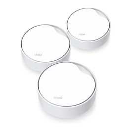 TP-Link DECO X50-PoE Sistema de Malla WiFi 6 (3-PACK) - Cobertura 600m², Doble Banda 2.4GHz/5GHz, Tecnología PoE