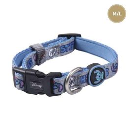 Cerdá Collar Premium para Perros Stitch Talla M-L Azul Oscuro