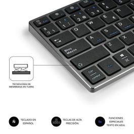 SUBBLIM Teclado Wireless Bluetooth Aluminio Advance Compact Grey