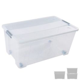 Archivo 2000 Caja de Almacenaje 61 L con Tapa y Ruedas, Apilable y Encajable, Polipropileno Transparente, 400x680x310 mm Precio: 19.89000057. SKU: B1EWXKPZ7F