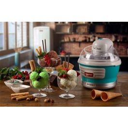 Ariete 643/01 Heladera Eléctrica Party Time Azul 1.5L para Hacer Helados Caseros