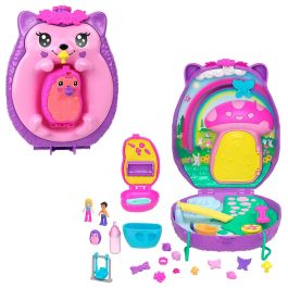 Cofre-Bolso Mamá Erizo Y Bebé Polly Pocket Jbj91 Mattel