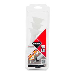Rubi Kit recambio aplicador r65981 compatible con aplicador eléctrico 66915 y manual 65990, incluye rosca, émbolo y 3 boquillas