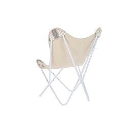 Sillon Boho DKD Home Decor Blanco Gris 65 x 90 x 74 cm Sillon Boho DKD Home Decor Blanco Gris 65 x 90 x 74 cm