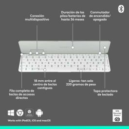Teclado Logitech 920-012974 Blanco Gris QWERTY