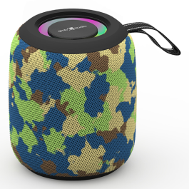 GEMBIRD SPK-BT-LED-05-CM Altavoz Portátil de Fiesta, Monofónico, Camuflaje, 8W, Inalámbrico Bluetooth, Cilindro Precio: 13.78999974. SKU: B1DQESDM8M