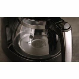 Melitta 1017-04 Cafetera Top Glass Noir/Cepilled Steel
